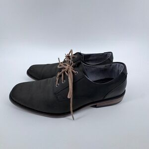 Winston Mens Black Lace Up Derby Shoes PEJSN200433-2 Size 8